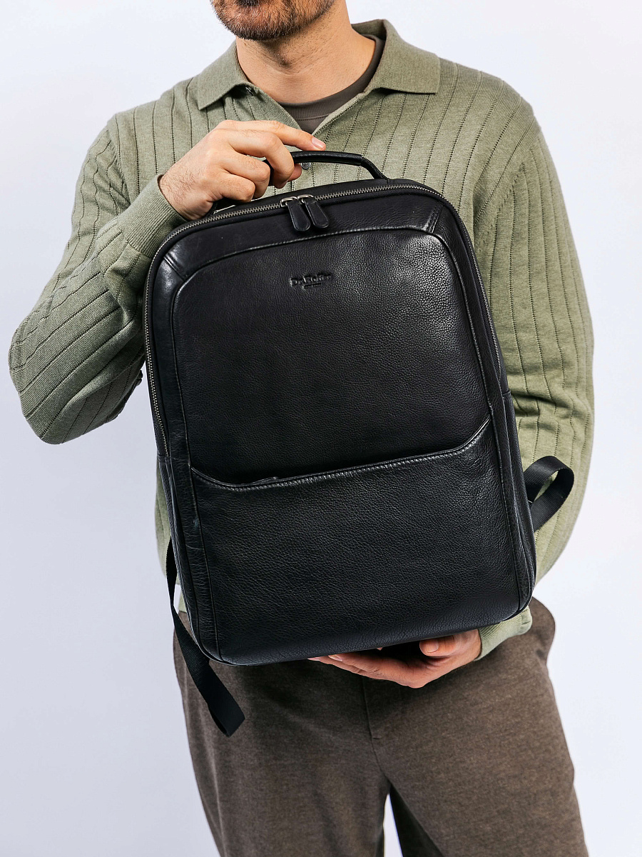 Рюкзак Dr. Koffer из натуральной кожи черный