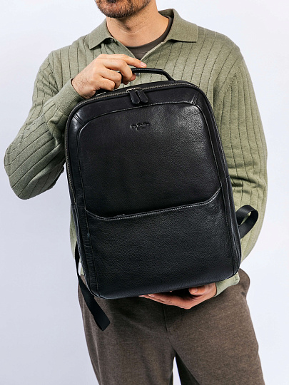 Рюкзак Dr. Koffer из натуральной кожи черный