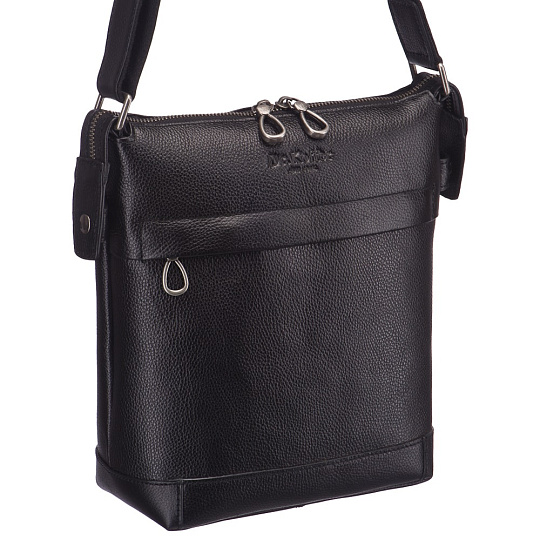 Сумка через плечо Dr.Koffer из натуральной кожи черная