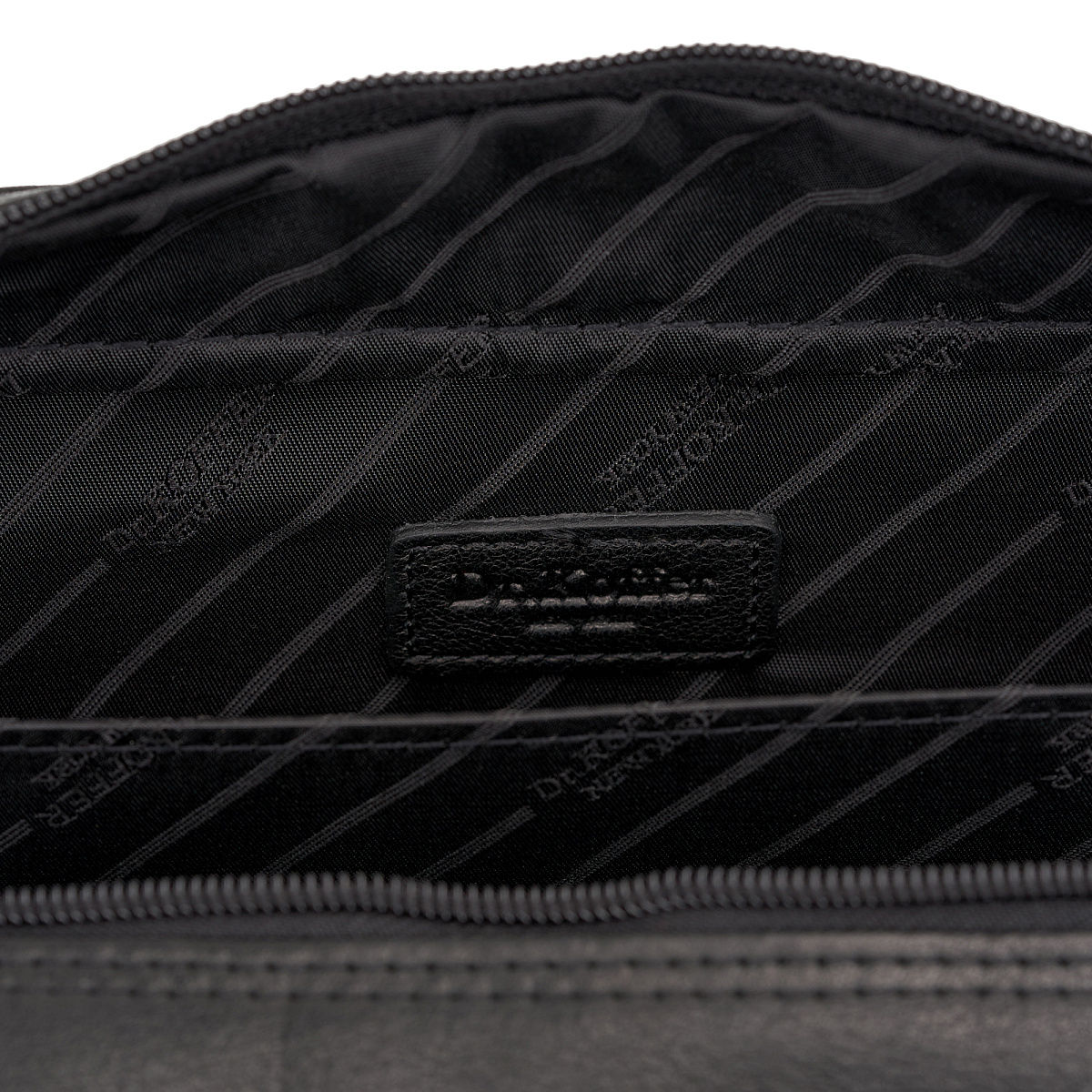 Деловая сумка Dr.Koffer из натуральной кожи черная