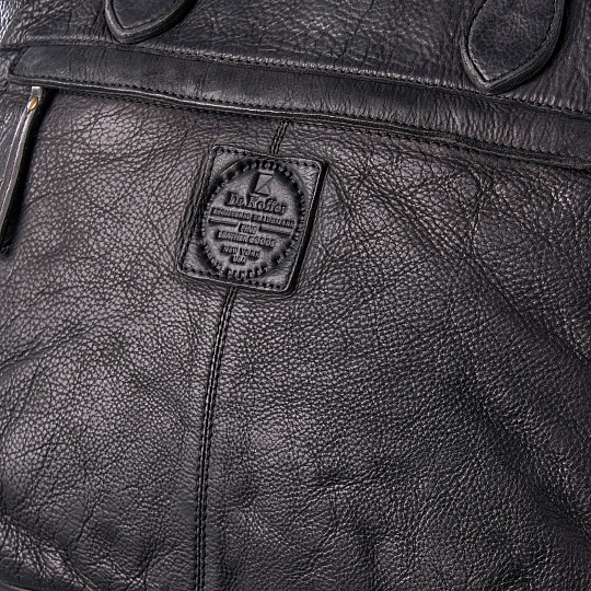 Деловая сумка Dr.Koffer из натуральной кожи черная