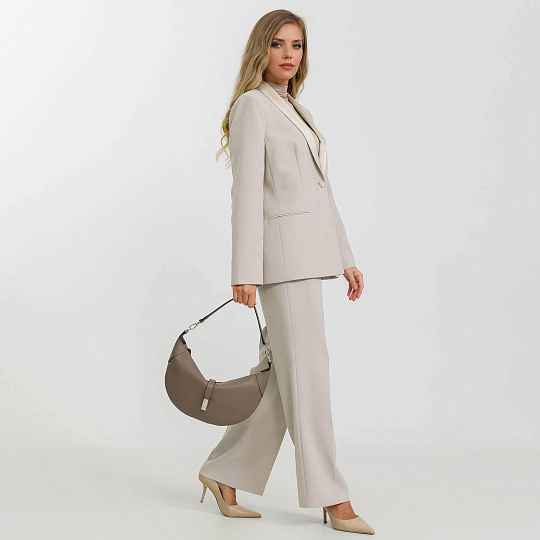 Женская сумка Dr. Koffer из натуральной кожи бежевая