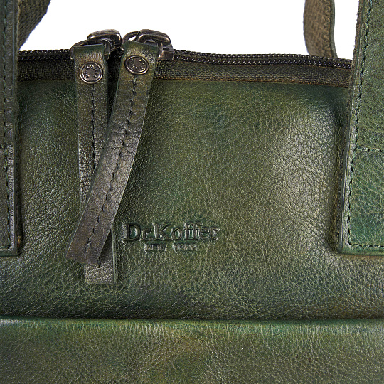 Рюкзак Dr.Koffer из натуральной кожи зеленый