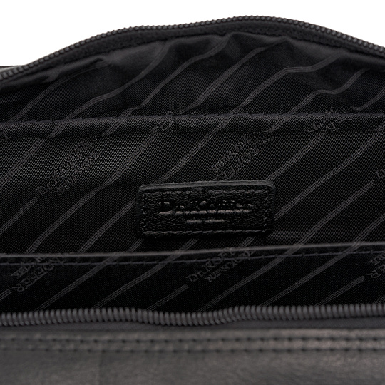 Деловая сумка Dr.Koffer из натуральной кожи черная