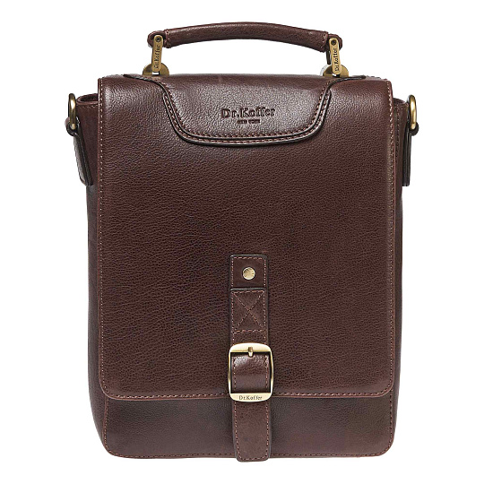 Сумка через плечо Dr.Koffer из натуральной кожи коричневая