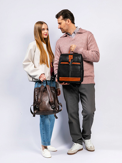 Рюкзак Dr. Koffer из натуральной кожи коричневый