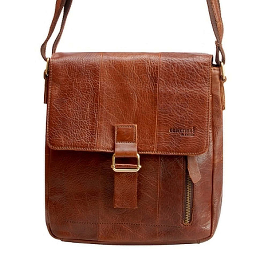 Сумка через плечо Dr.Koffer из натуральной кожи коричневая