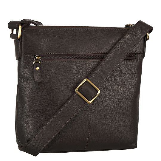 Сумка через плечо Dr.Koffer из натуральной кожи коричневая