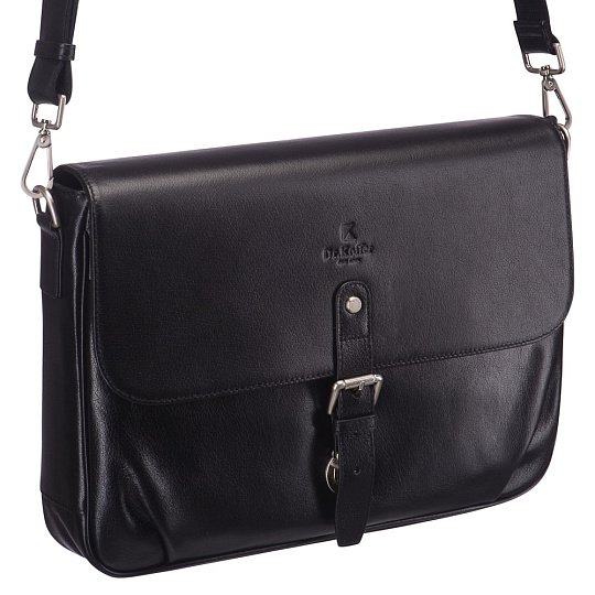 Портфель Dr.Koffer из натуральной кожи черный