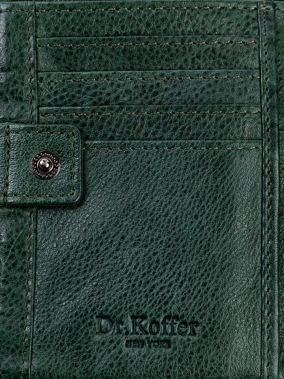 Портмоне Dr.Koffer из натуральной кожи зеленое