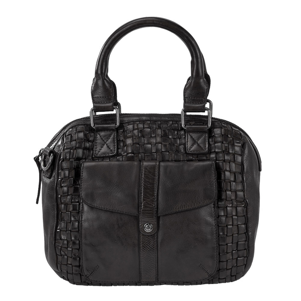 Сумка через плечо Dr.Koffer из натуральной кожи черная