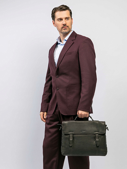 Портфель Dr.Koffer из натуральной кожи коричневый