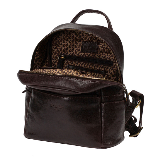 Рюкзак Dr.Koffer из натуральной кожи темно-коричневый