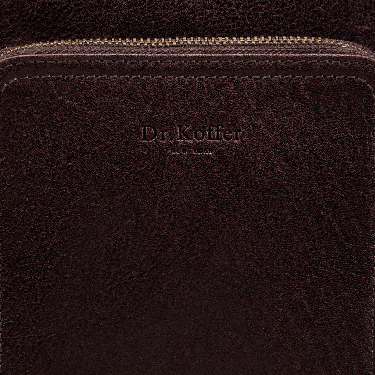 Сумка через плечо Dr.Koffer из натуральной кожи коричневая