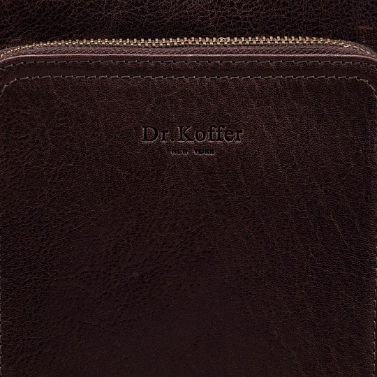 Сумка через плечо Dr.Koffer из натуральной кожи коричневая
