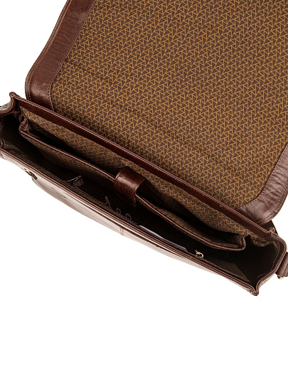 Деловая сумка Dr.Koffer из натуральной кожи коричневая