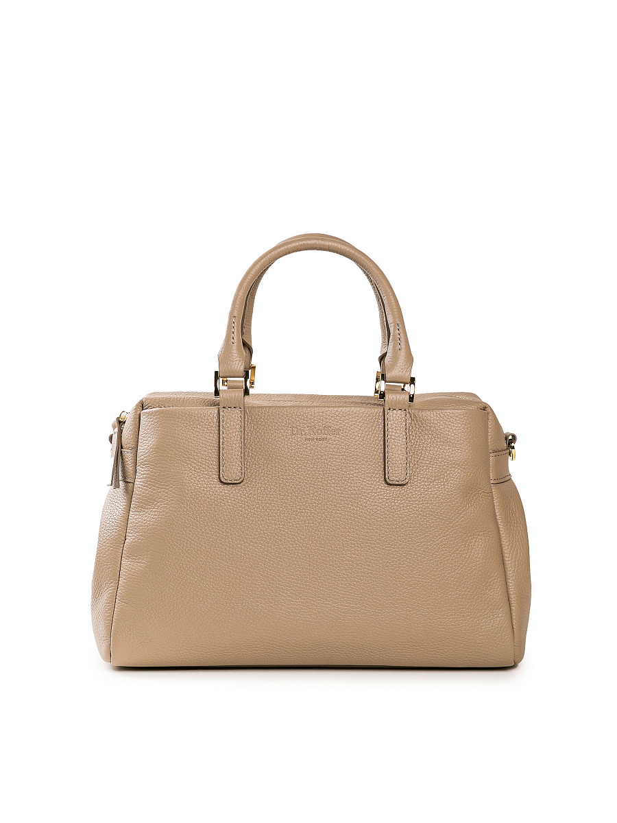 Женская сумка Dr. Koffer из натуральной кожи бежевая