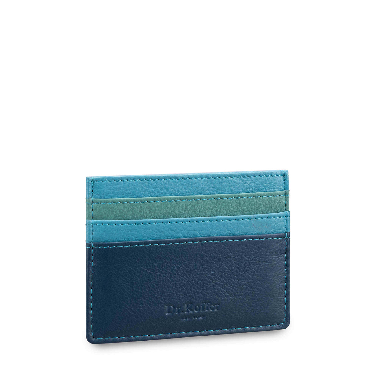 Кредитница Dr.Koffer из натуральной кожи синяя