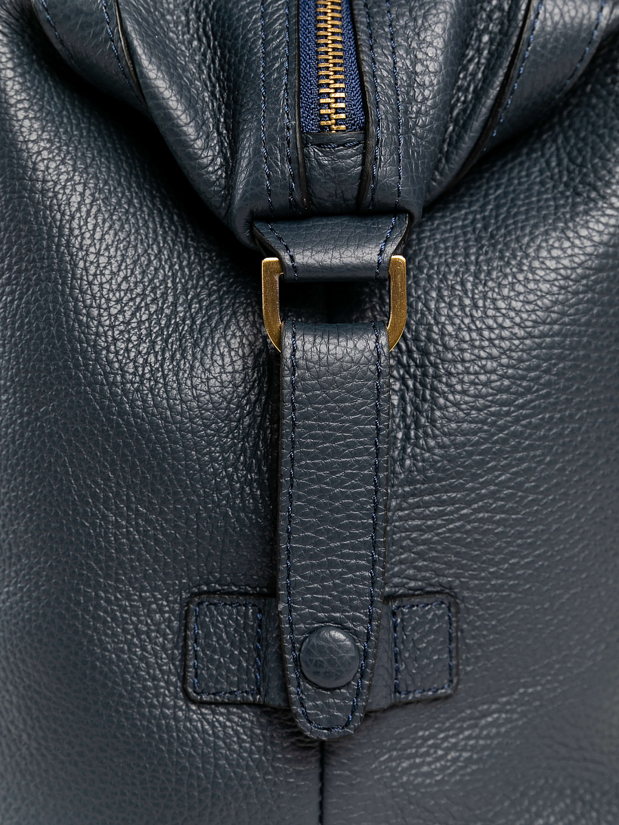 Дорожная сумка Dr. Koffer из натуральной кожи синяя