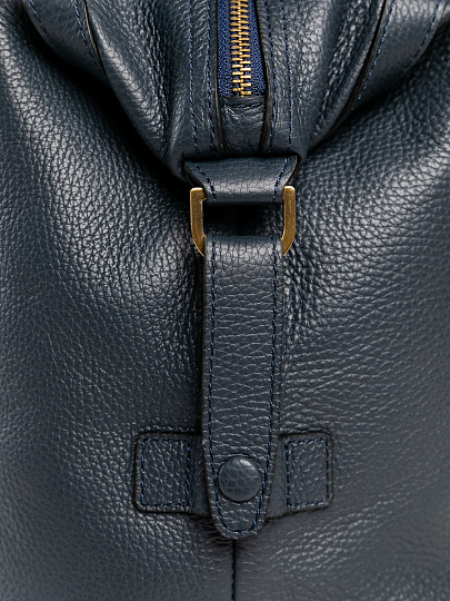 Дорожная сумка Dr. Koffer из натуральной кожи синяя