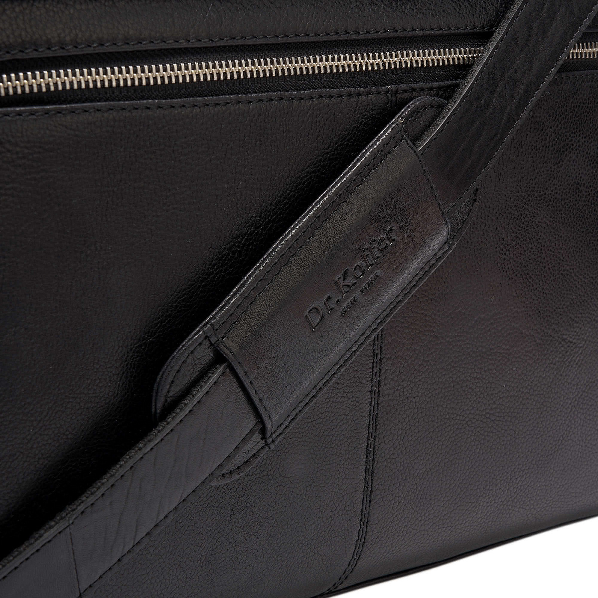 Портфель Dr.Koffer из натуральной кожи черный