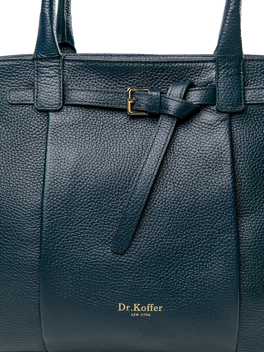Женская сумка Dr.Koffer из натуральной кожи синяя