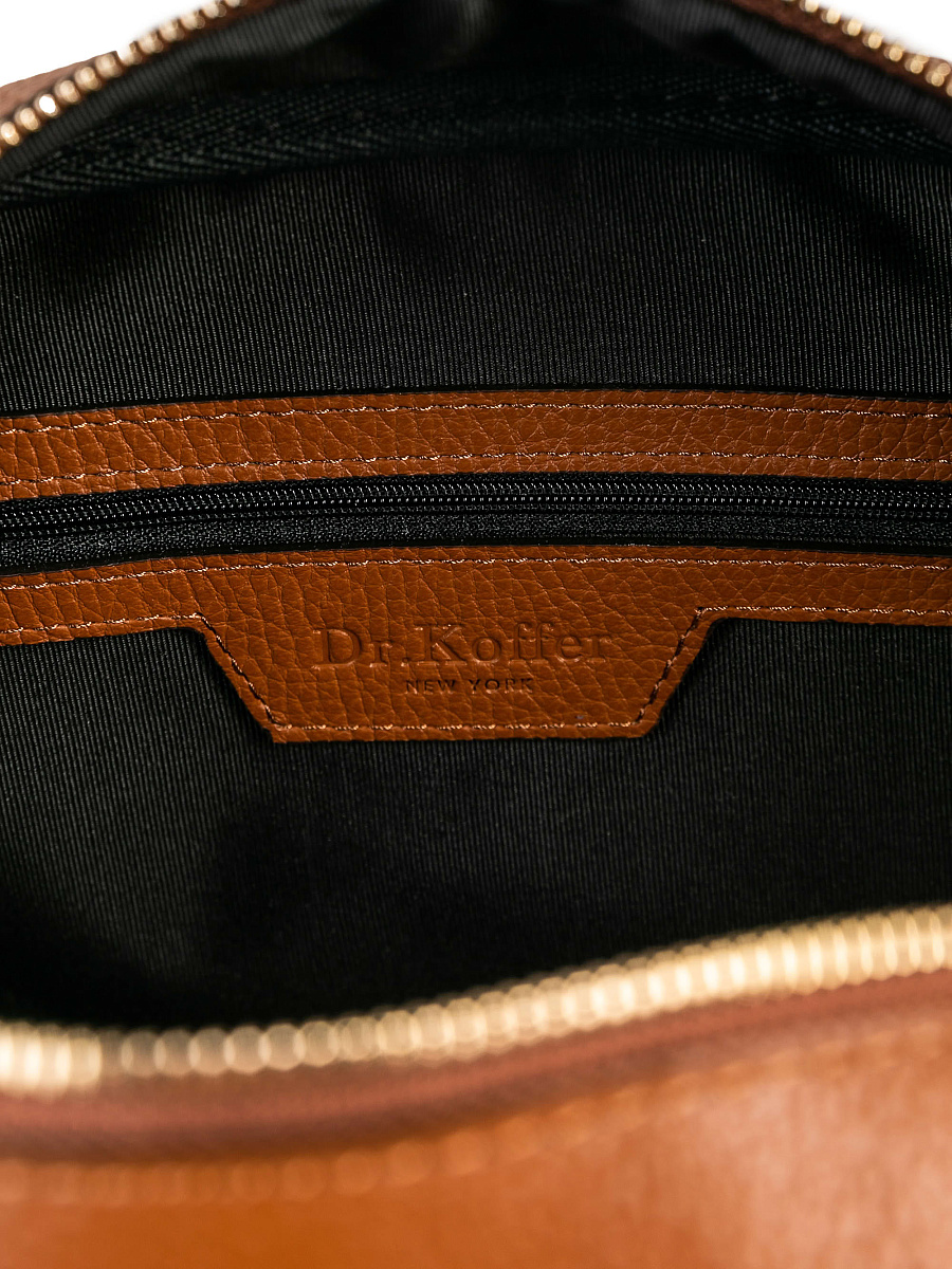 Женская сумка Dr. Koffer из натуральной кожи коричневая