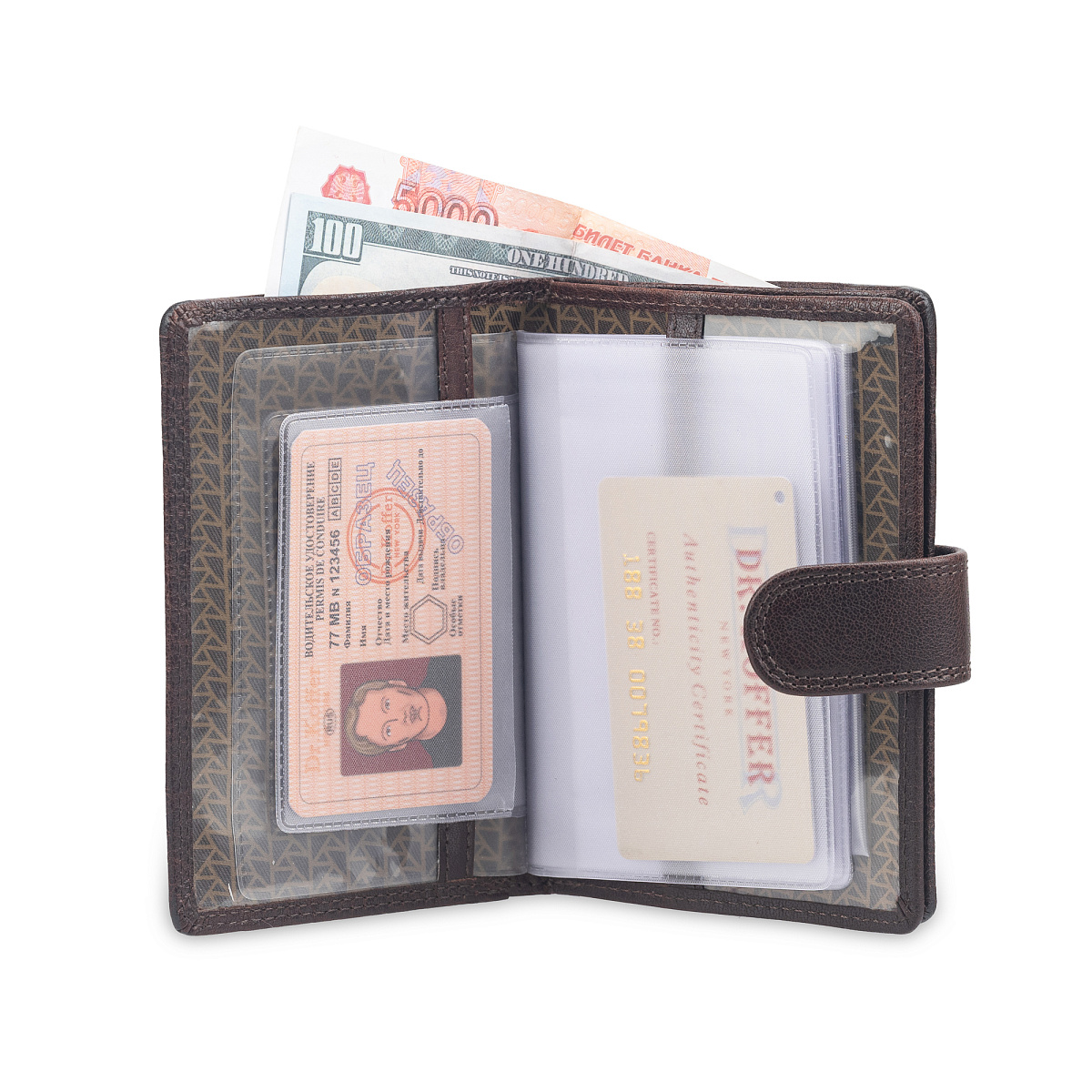 Обложка для паспорта/автодок из натуральной кожи Dr.Koffer