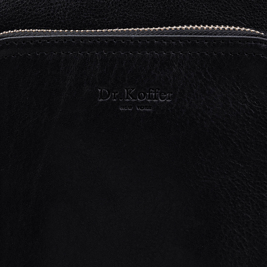 Сумка через плечо Dr.Koffer из натуральной кожи черная