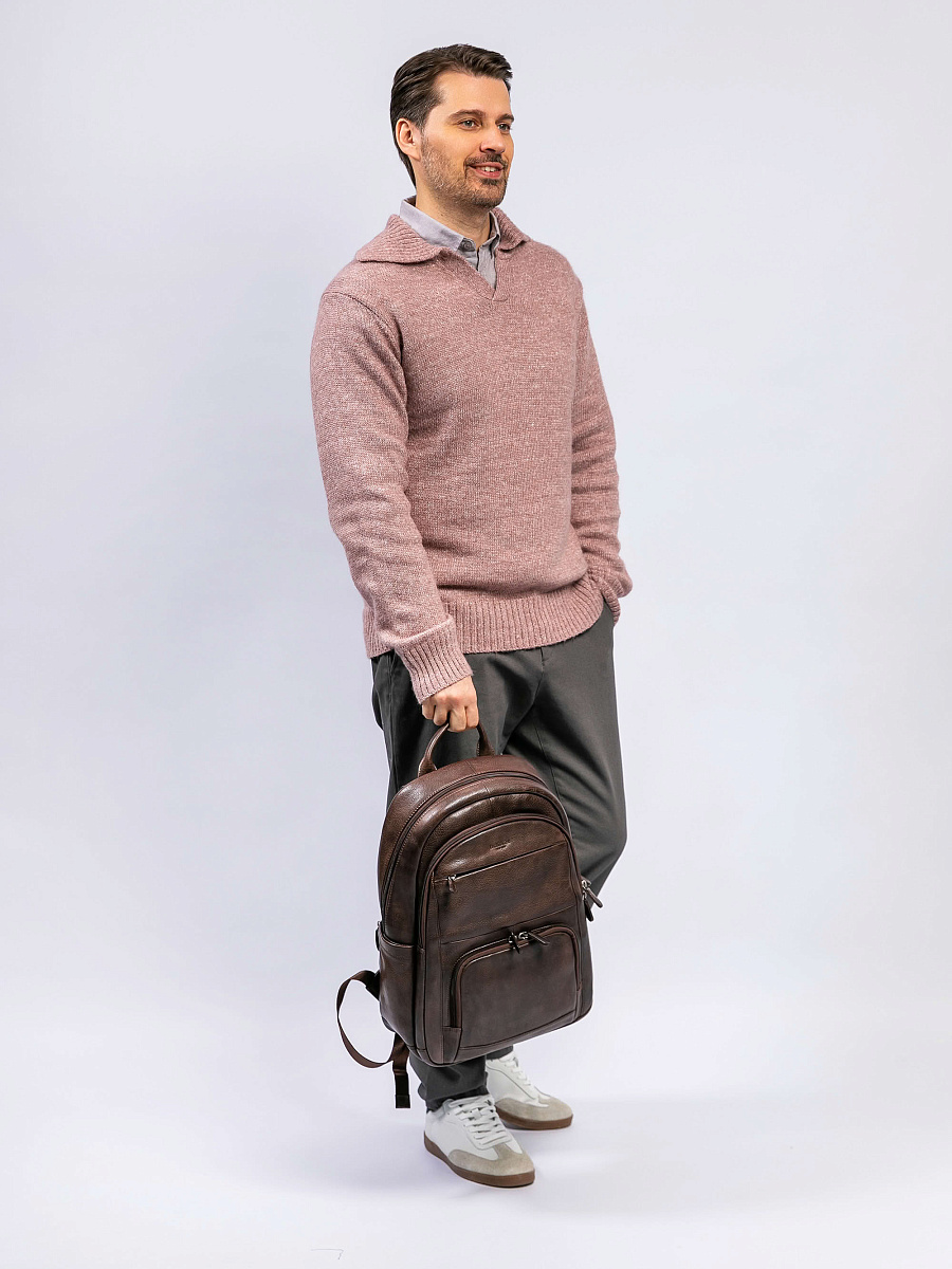 Рюкзак Dr. Koffer из натуральной кожи коричневый