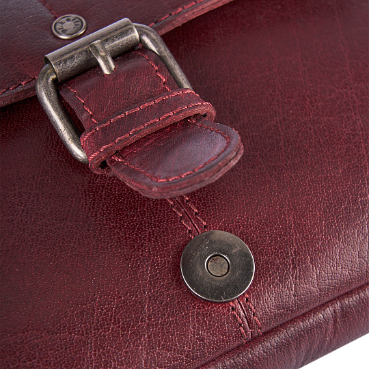 Женская сумка Dr. Koffer из натуральной кожи бордовая