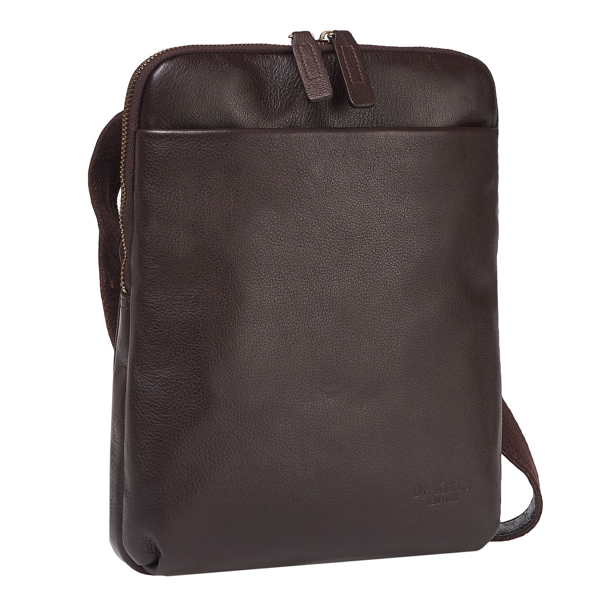 Сумка через плечо Dr.Koffer из натуральной кожи коричневая