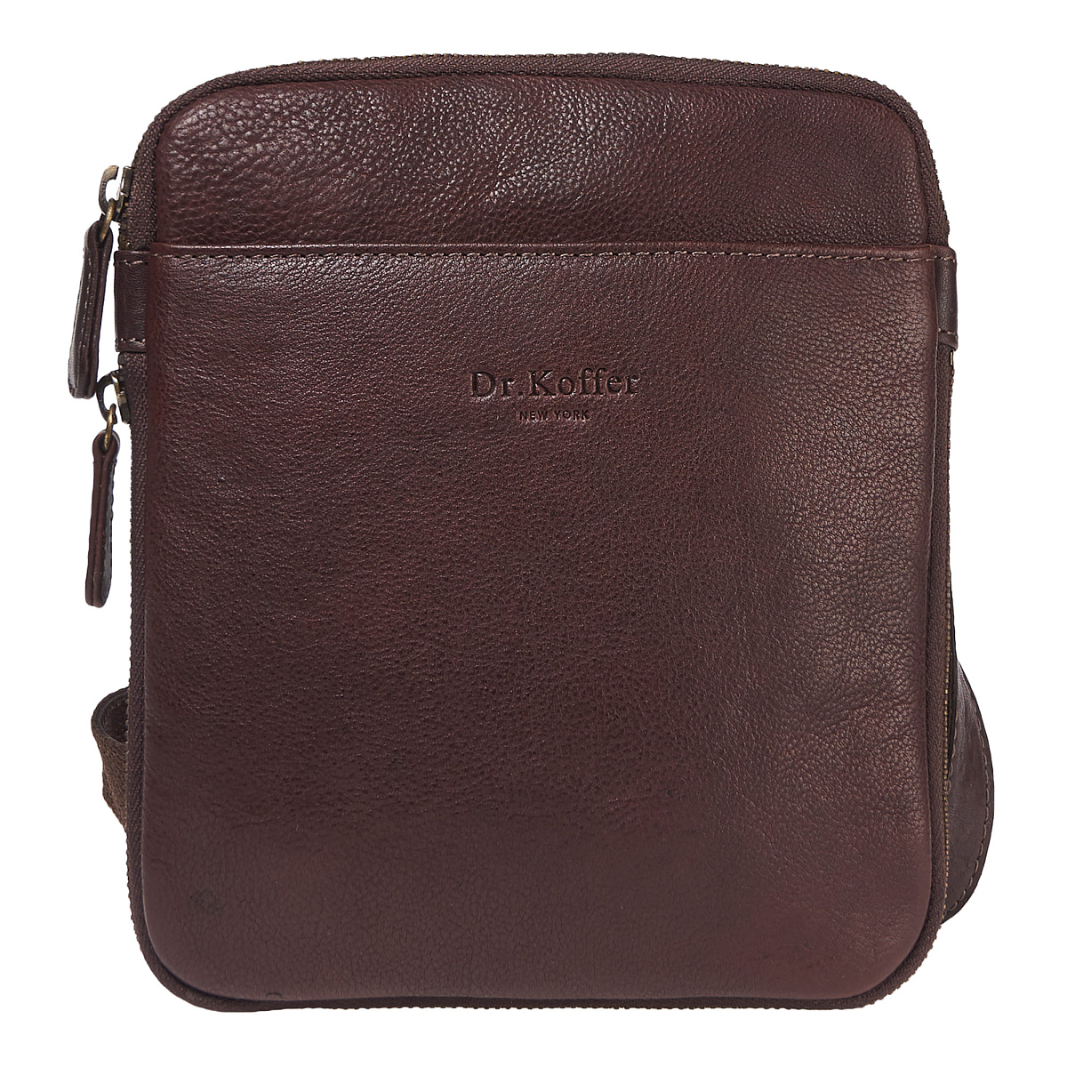 Сумка через плечо Dr.Koffer из натуральной кожи коричневая