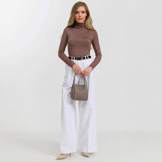 Женская сумка Dr. Koffer из натуральной кожи бежевая