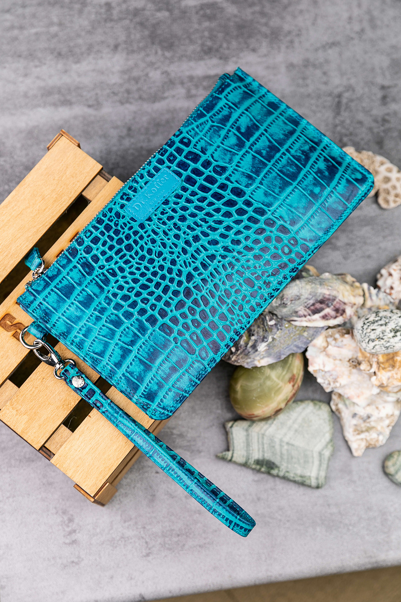 Портмоне Dr.Koffer из натуральной кожи синее