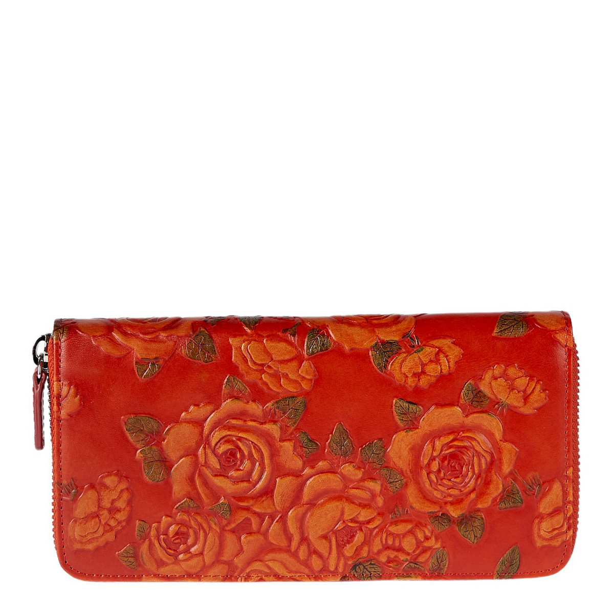 Портмоне Dr.Koffer из натуральной кожи оранжевое