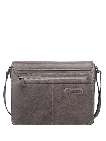 Сумка через плечо Dr. Koffer из натуральной кожи серая
