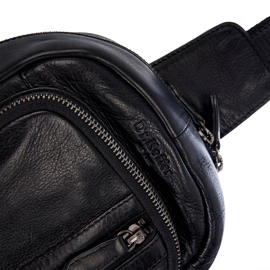 Рюкзак Dr.Koffer из натуральной кожи черный