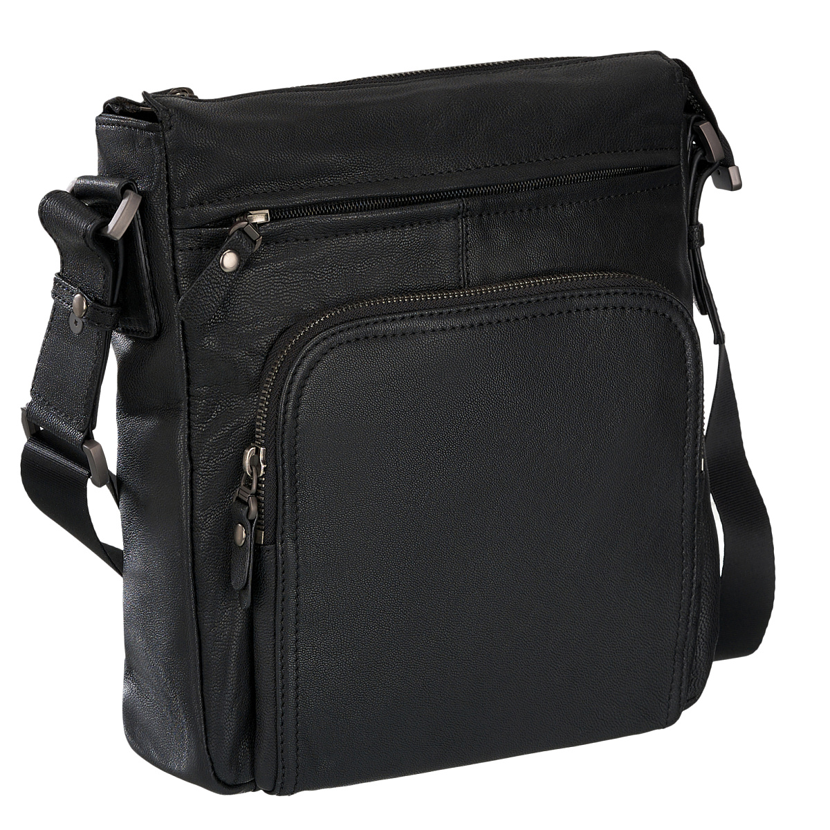 Сумка через плечо Dr.Koffer из натуральной кожи черная