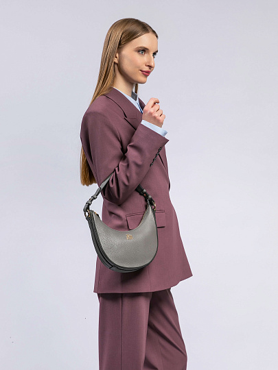 Женская сумка Dr. Koffer из натуральной кожи серая