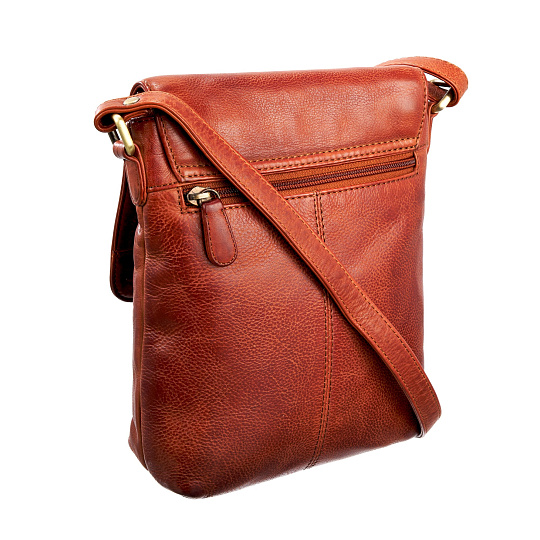 Сумка через плечо Dr.Koffer из натуральной кожи коричневая