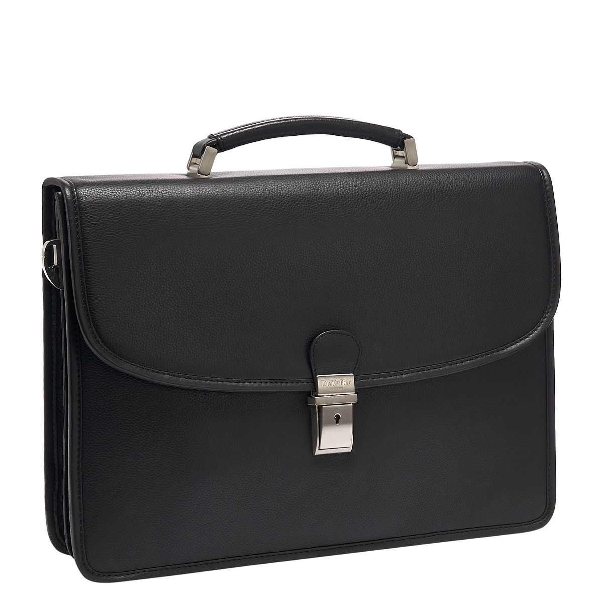 Портфель Dr.Koffer из натуральной кожи черный