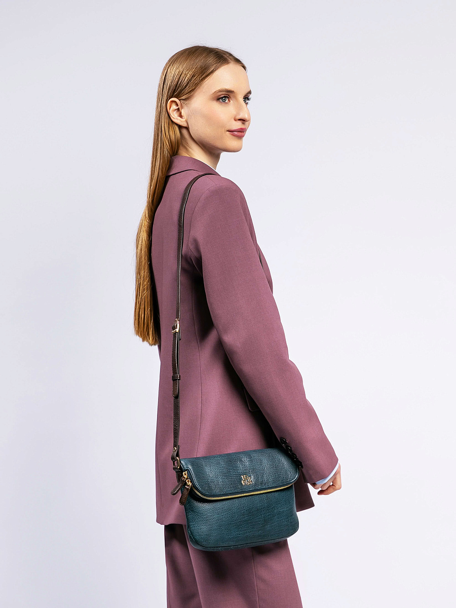 Женская сумка Dr. Koffer из натуральной кожи синяя