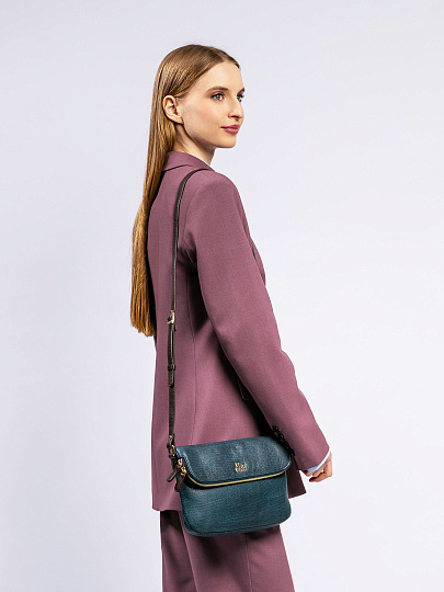 Женская сумка Dr. Koffer из натуральной кожи синяя