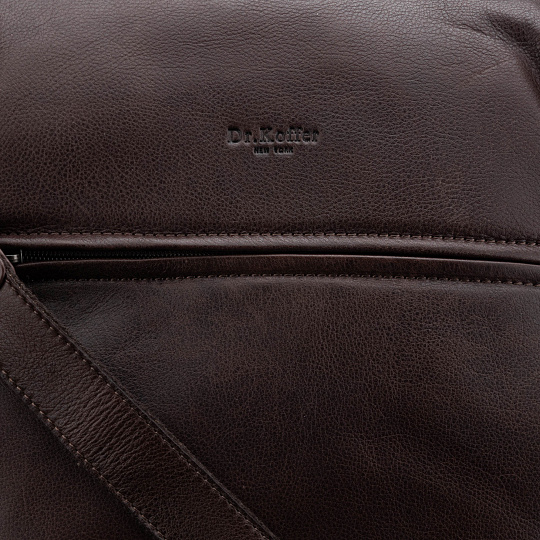 Рюкзак Dr.Koffer из натуральной кожи темно-коричневый