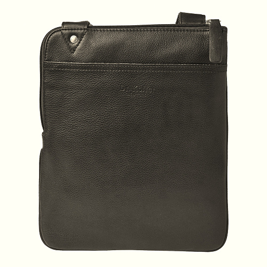 Сумка через плечо Dr.Koffer из натуральной кожи черная