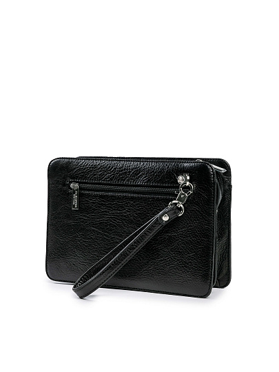 Сумка барсетка из натуральной кожи Dr. Koffer черная