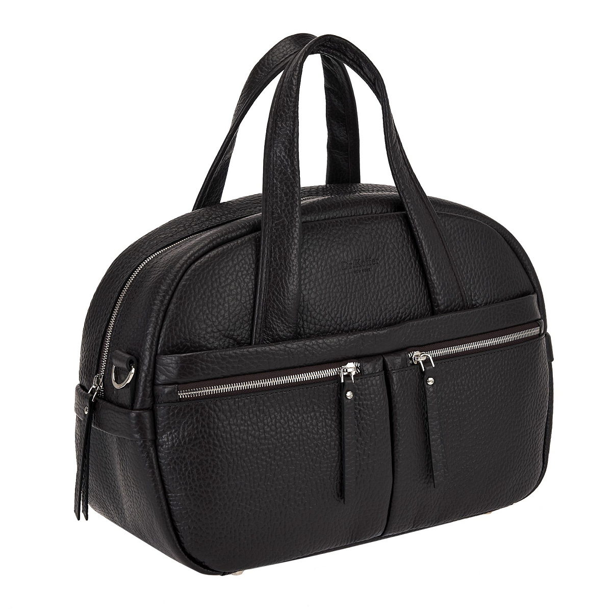 Коричневая дорожная сумка из натуральной кожи