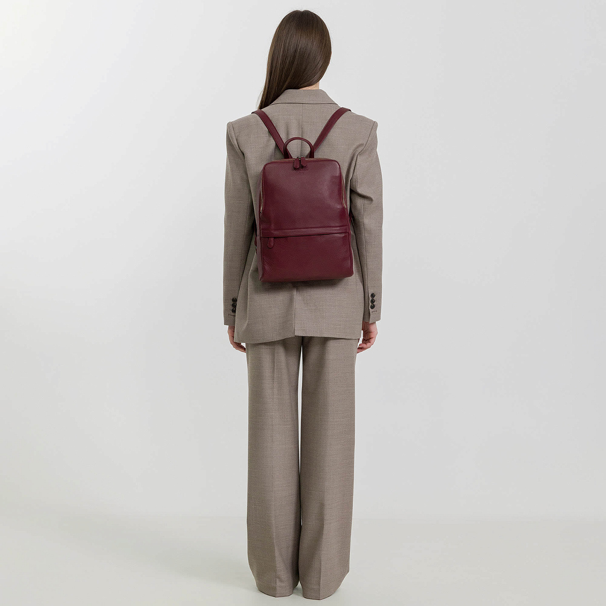 Рюкзак Dr.Koffer из натуральной кожи бордовый