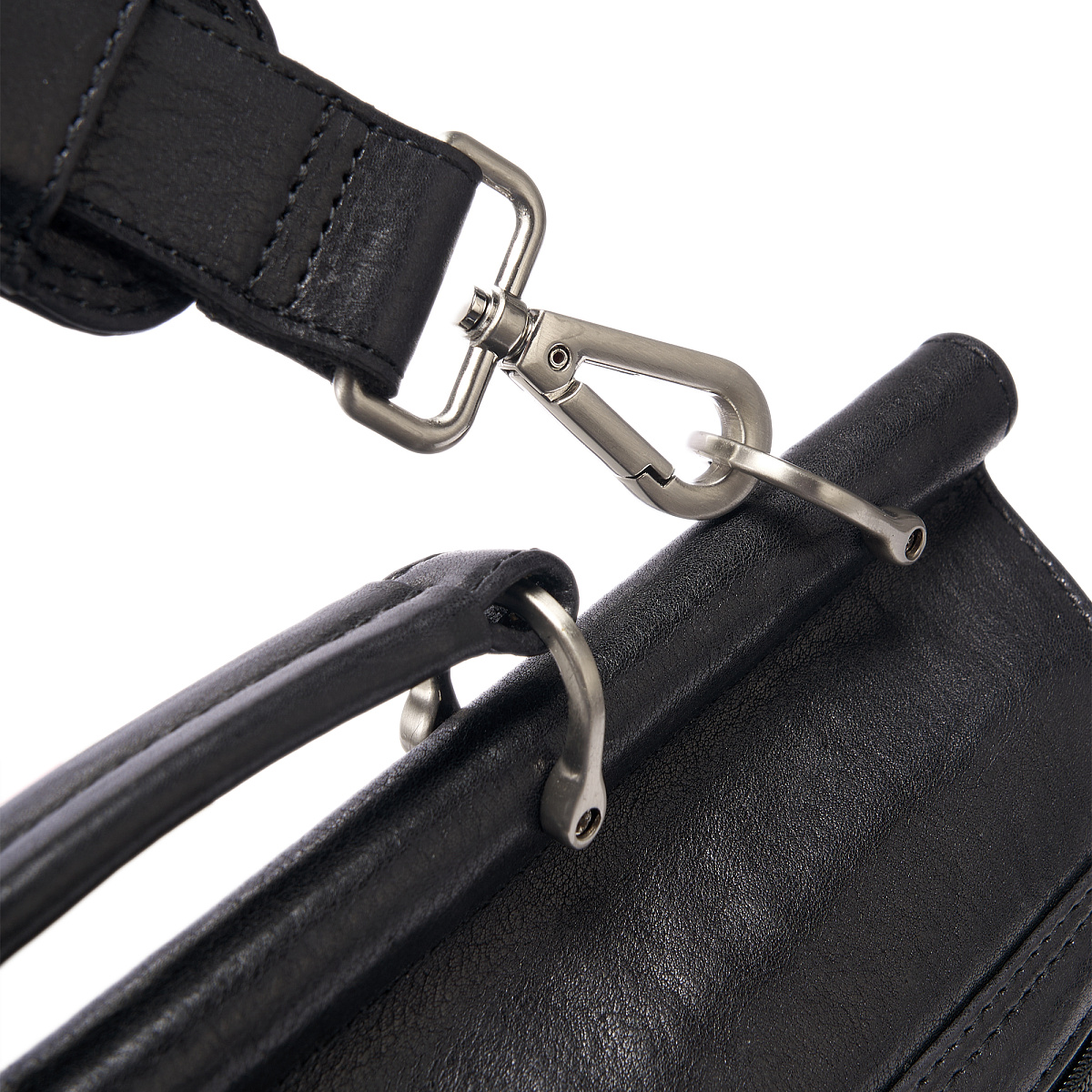 Портфель Dr.Koffer из натуральной кожи черный